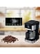 SPJ 12-Cup Drip Coffee Maker with Glass Carafe &ndash; Hot &amp; Iced Brew Coffee Machine, Touch Screen Control, Anti-Drip System, Self-Clean, Auto Shut-Off &ndash; 1.8L Coffee Machine for Home &amp; Office (Silver &amp; Black)