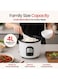 SPJ 1.8L Electric Rice Cooker &amp; Steamer 833W Automatic Cook &amp; Keep Warm Non-Stick Inner Pot One-Touch Cooking, White