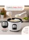 SPJ 1.8L Electric Rice Cooker &amp; Steamer 833W Automatic Cook &amp; Keep Warm Non-Stick Inner Pot One-Touch Cooking, White