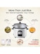 SPJ 1.8L Electric Rice Cooker &amp; Steamer 833W Automatic Cook &amp; Keep Warm Non-Stick Inner Pot One-Touch Cooking, White