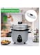SPJ 1L Automatic Rice Cooker with Steamer 477W Mini Electric Cooker Non-Stick Inner Pot Keep Warm Function &amp; Tempered Glass Lid, Silver