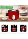 SPJ Electric Rice Cooker 2.2L 1071W with Steamer, Non-Stick Aluminum Pot, Automatic Keep Warm Function &amp; Glass Lid, Red