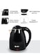 SPJ 1.8L Electric Kettle 1500W Stainless Steel Fast Boil Cordless Tea Kettle with Auto Shut-Off &amp; LED Indicator, Black