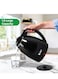 SPJ 1.8L Electric Kettle 1500W Stainless Steel Fast Boil Cordless Tea Kettle with Auto Shut-Off &amp; LED Indicator, Black