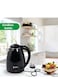 SPJ 1.8L Electric Kettle 1500W Stainless Steel Fast Boil Cordless Tea Kettle with Auto Shut-Off &amp; LED Indicator, Black