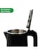 SPJ 1.8L Stainless Steel Electric Kettle 1500W Fast Boil, Auto Shut-Off, LED Indicator, Cordless Tea &amp; Coffee Kettle, Black
