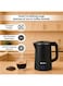 SPJ 1.8L Electric Kettle 1500W Stainless Steel Fast Boil Cordless Water Kettle with Auto Shut-Off, LED Indicator &amp; 360&deg; Base, Black