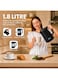 SPJ 1.8L Electric Kettle 1500W Stainless Steel Fast Boil Cordless Water Kettle with Auto Shut-Off, LED Indicator &amp; 360&deg; Base, Black