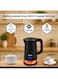 SPJ 1.8L Electric Kettle 1500W Stainless Steel Fast Boil Cordless Water Kettle with Auto Shut-Off, LED Indicator &amp; 360&deg; Base, Black