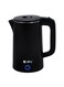 SPJ 1.8L Electric Kettle 1500W Stainless Steel Fast Boil Cordless Water Kettle with Auto Shut-Off, LED Indicator &amp; 360&deg; Base, Black