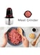 SPJ 1.2L Electric Food Chopper 300W with Glass Bowl, 4-Blade Stainless Steel Meat &amp; Vegetable Grinder, One-Touch Operation, Full Copper Motor, Black &amp; Orange