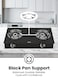 SPJ 2 Burner Automatic Gas Stove with 6mm Tempered Glass Top, Iron Beehive Burners, Heavy-Duty Pan Supports, Auto Ignition, Heat-Resistant Knobs, 10.5mm Gas Inlet, Black