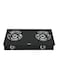 SPJ 2 Burner Automatic Gas Stove with 6mm Tempered Glass Top, Iron Beehive Burners, Heavy-Duty Pan Supports, Auto Ignition, Heat-Resistant Knobs, 10.5mm Gas Inlet, Black