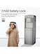 SPJ Top Load Water Dispenser with Cabinet 12.5L Storage, 3 Taps Hot Cold &amp; Normal, Floor Standing Water Cooler, Child Safety Lock, Antibacterial Body, Grey