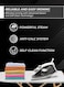 SPJ 1200W Steam Iron with 160ml Water Tank, Burst Steam &amp; Spray Function, Non-Stick Soleplate, Self-Clean System, Adjustable Temperature Control &amp; Overheat Protection &ndash; Black