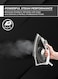 SPJ 1200W Steam Iron with 160ml Water Tank, Burst Steam &amp; Spray Function, Non-Stick Soleplate, Self-Clean System, Adjustable Temperature Control &amp; Overheat Protection &ndash; Black