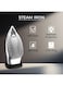 SPJ 2400W Powerful Steam Iron with Ceramic Soleplate, Vertical Steam, Self-Clean Function, Anti-Drip System, 280ml Water Tank, Overheat Protection, Fast Heating Clothes Iron, Grey