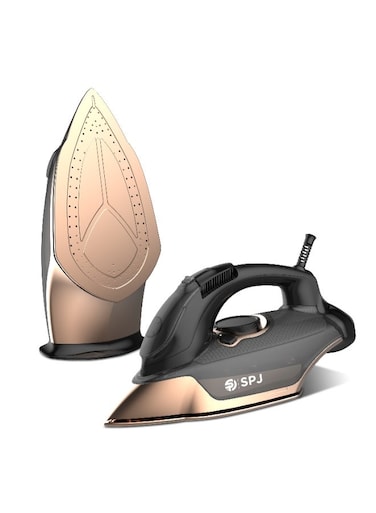 SPJ 3100W Steam Iron with Nano Soleplate, Powerful Steam, Vertical Steam, Auto Shut-Off, Self-Clean, Anti-Drip &amp; 350ml Water Tank, Black