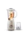 SPJ 350W Blender &amp; Grinder with 1.2L Plastic Jar &amp; Grinder Cup, Stainless Steel 4-Blade System, 2 Speed + Pulse Control, Anti-Slip Feet, Multi-Function Kitchen Blender &ndash; White