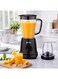 SPJ 500W Blender &amp; Grinder with 1.5L Plastic Jar &amp; Grinder Cup, Stainless Steel 4-Blade System, 2 Speed + Pulse Control, Anti-Slip Base, Multi-Purpose Kitchen Blender, Black