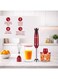 SPJ 600W Hand Blender Set with 700ml Mixing Cup &amp; 500ml Chopper, Stainless Steel Blades, Detachable Stick Blender, Multi-Function Kitchen Blender, Red, 1 Year Warranty