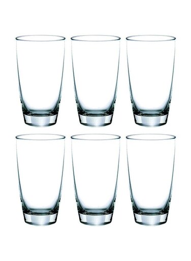 6-Piece Tiara Long Beverage Glass Set Clear 465ml