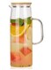 1200 ML Borosilicate Water Jug With Handle and Bamboo Lid 1