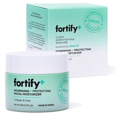 Fortify Anti-Aging Daily Facial Moisturizer with Collagen &amp; Aloe - Nourishing &amp; Hydrating - Vegan, Fragrance-Free, Alcohol-Free, Cruelty-Free for All Skin Types - Made in Korea - 50ML/1.7Fl.Oz.