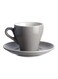 Glazed Coffee Cup And Saucer Grey 12.5x12.5x10.5cm