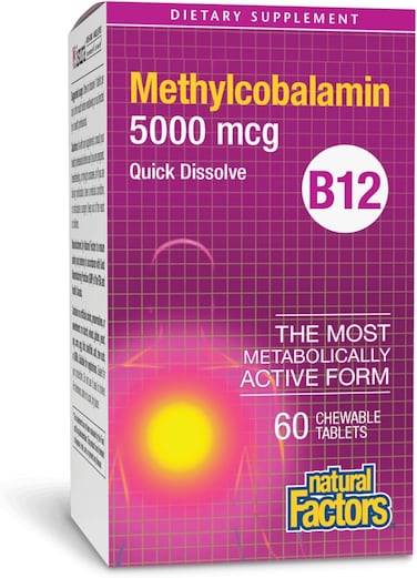 Natural Factors B12 Methylcobalamin 1000 MCG, 60 Tablet