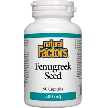 Natural Factors Fenugreek Seed 500 Mg 90 Capsules, 90g