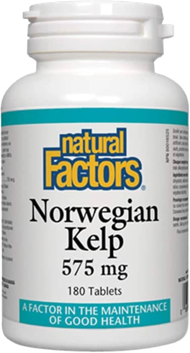 Natural Factors Norwegian Kelp 575 Mg, 180 Tablets