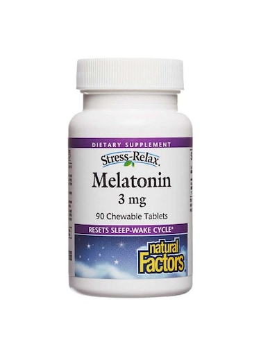 Natural Factors Melatonin, 3 mg, 90 Chewable Tablets