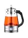 ESYAMIPET Automatic Tea Maker with 1L Glass Kettle, Stainless Steel Filter and Steam Spray