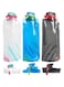 NALACAL (6 Pack) 700ml Large Foldable Water Bottle, Fully Collapsible Stock Bottle, Portable Water Bottle for Running Cycling Travel Camping Hiking Outdoor Indoor Sport (Black, Blue, White)