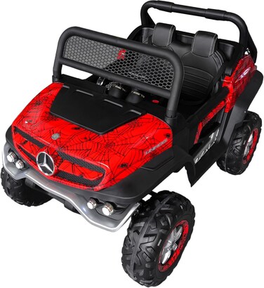 Lovely Baby Powered Riding Jeep for Kids LB 858DX, Electric Ride-on Vehicle,Power Truck, Light, Music, Best Gift for Children 2-6 Yrs - Red