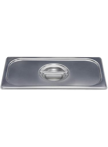 Raj Steel GN Pan Cover, Silver, 325 MM X 176 MM, CS5733 - Gastronorm Pan, Catering Pan Cover, Food Warmer Pan, Food Storage Container Lid