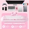 YUNZII C68 Wireless Mechanical Keyboard,65% Layout,Hot Swap,Triple Mode BT5.0/2.4G/Wired, RGB Backlit NKRO,Cute Cat Silicone Ergonomic Design for Win/Mac (Milk Switch, Pink)