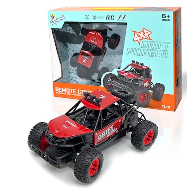 Toy Land Rechargeable 1:18 Scale Drift RC Cars, 4WD 2.4 Ghz All Terrains Electric Toy Alloy Off Road Rc Monster Climbing Crawler Vehicle Truck for Children