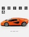 1:24 Scale Luxury Sports Car with Opening Scissor Doors, Pull-Back Action-Orange