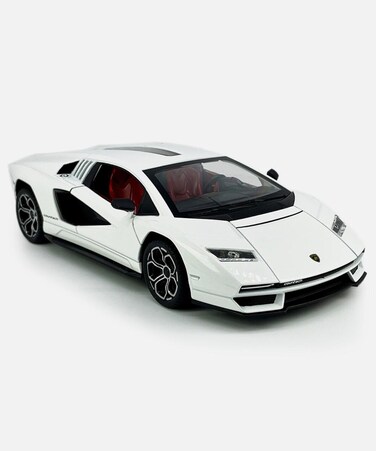 1:24 Scale Luxury Sports Car with Opening Scissor Doors, Pull-Back Action-White