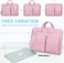 Lacdo 360&deg; Protective Laptop Shoulder Bag 16 inch Laptop Bag for 16 inch New MacBook Pro M4 M3 M2 M1 Pro Max A3403 A3186 A2991 A2780 A2485 2024-2019 15" Surface Laptop 7th Copilot+PC Sakura Pink