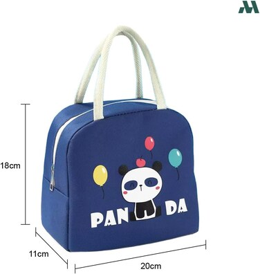 Panda Navy Large Capacity Insulated Lunch Bag   Waterproof &amp; Stain-Resistant Meal Tote with Advanced Temperature Retention   Durable Polyester Lunch Bag for Office &amp; School