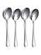 DELFINO Restaurant Catering Serving Utensils, Stainless Steel Party Buffet Catering Dinner Banquet Serving Spoon, Include 2 Serving Spoon and 2 Slotted Spoons, Serving Utensils, Ensure Dishwasher Safe