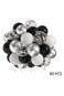 Pack of 80 PCS White Black Metallic Silver Confetti and Chrome Balloons for Birthday Anniversary and Graduation Party Decoration