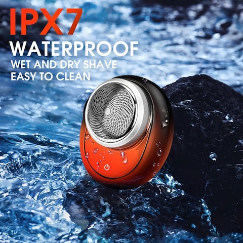 DSP Compact Men&#39;s Electric Razor - Mini Portable Shaver for Travel, Waterproof IPX7, USB-C Fast Charging, Overcharge Protection, 7100 RPM Powerful Pocket-Sized Shaving Machine