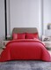 Home Premium 6 Pieces King Size Duvet Cover With Velvet Decor Red