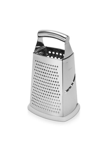 10inch - 4-Sided Grater 24cm Stainless Steel, Multipurpose Kitchen Tool for Cheese, Vegetables, Fruits, and Zest