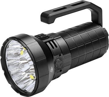 IMALENT MS12 Mini Tactical Flashlight 65.000 Lumens Rechargeable, Super Bright Torch with 12 XHP 70.2 LEDs, Long Beam Distance 1036 Meters, Built-in Cooling fans for Adventure, Camping, Climbing
