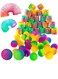 Party Favors For Kids (24 Bouncy Balls &amp; 12 Smiley Face Rainbow Spring) , party supplies Bouncy Balls For Kids Return Gifts For Birthday Party and Colorful Rainbow Smiley Face Rainbow Spring